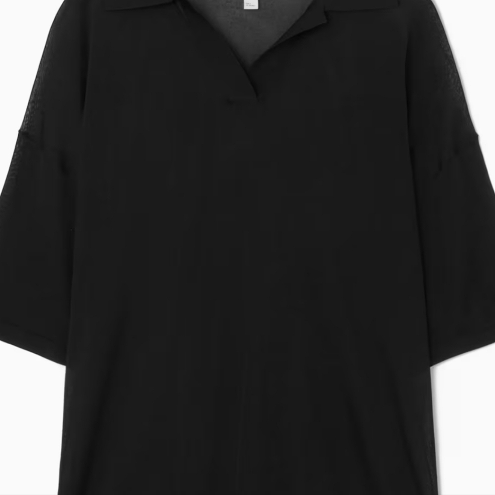 COS oversized sheer polo shirt - Picture 5 of 9